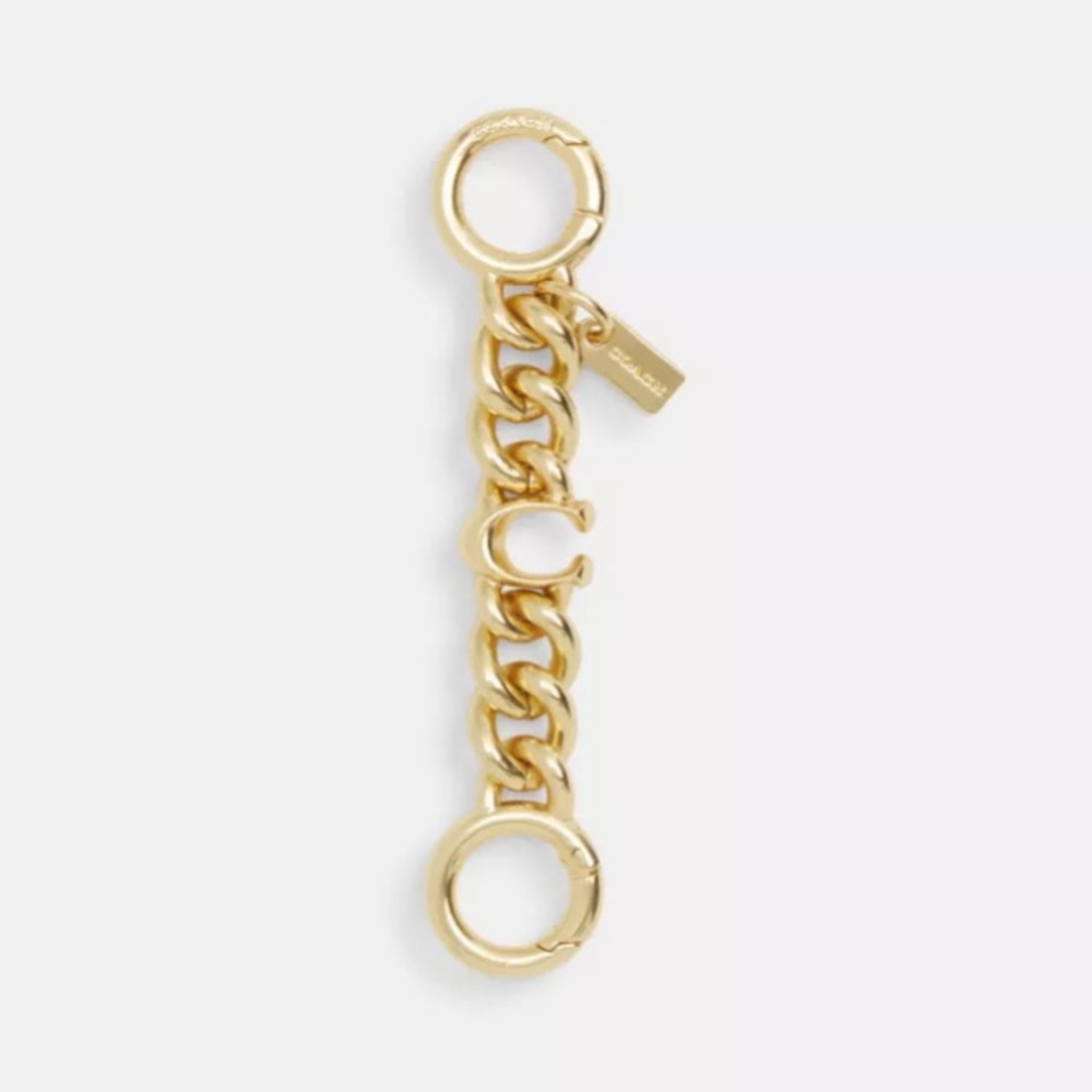 NEW! COACH Signature “C” Strap Extender Goldtone, Brand New in Bag New With Tag